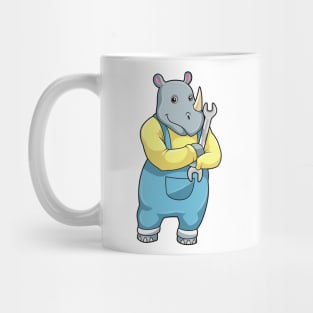 Rhino as Mechanic with Wrench Mug